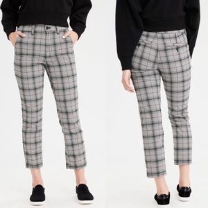 American Eagle Plaid Super High Rise Skinny Trouser 10